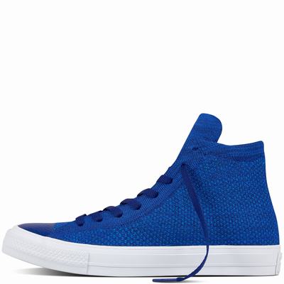 Converse Chuck Taylor All Star X Nike Flyknit High Tops Mens - Indigo/White Shoes (306CWRDT)